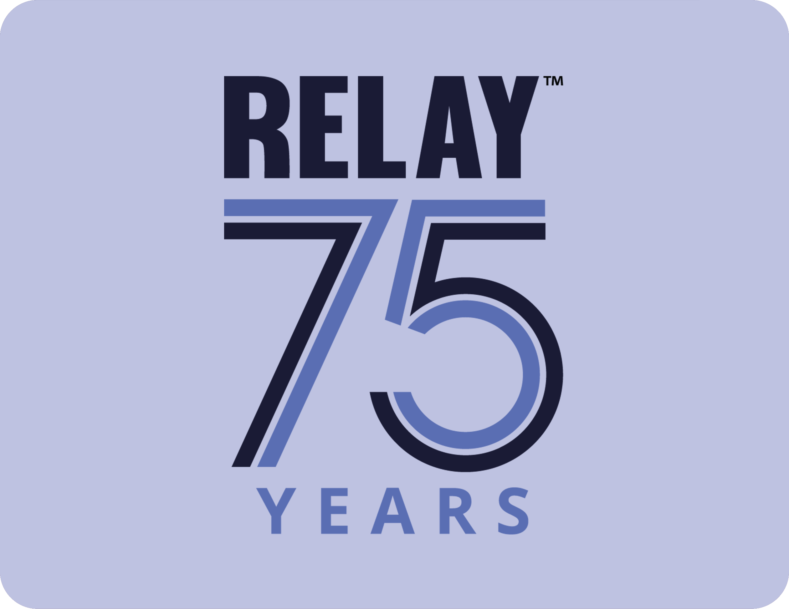 Relay 75 Years anniversary logo