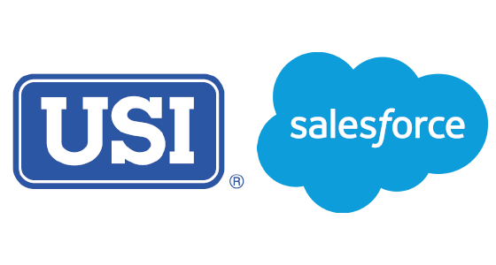USI and Salesforce Logos
